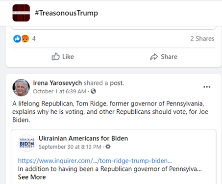 treasonoustrump facebook post
